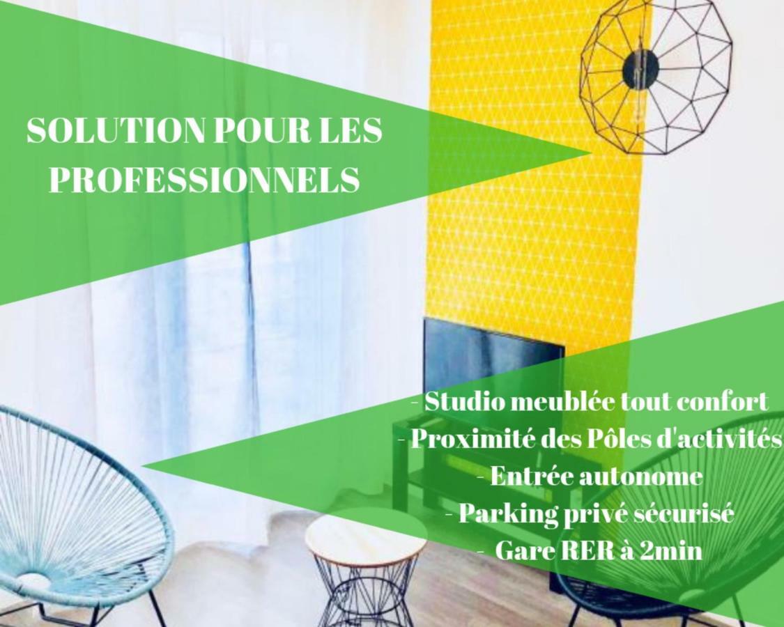 Btobed - Location Professionnelle - Studio Confort Parking Gratuit Villepinte - Proche Parc Des Expositions Et Aeroport Cdg Exterior photo